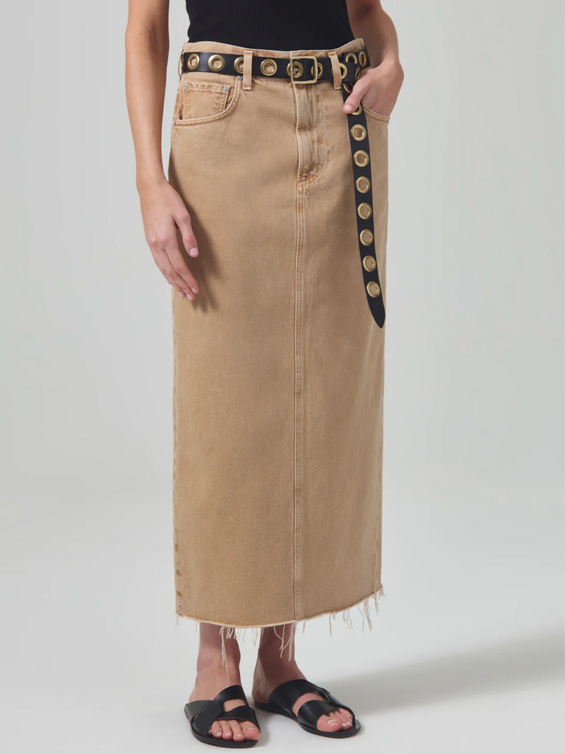 Verona Column Skirt In Seychelles