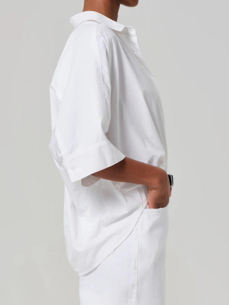 Claire Origami Shirt in Optic White