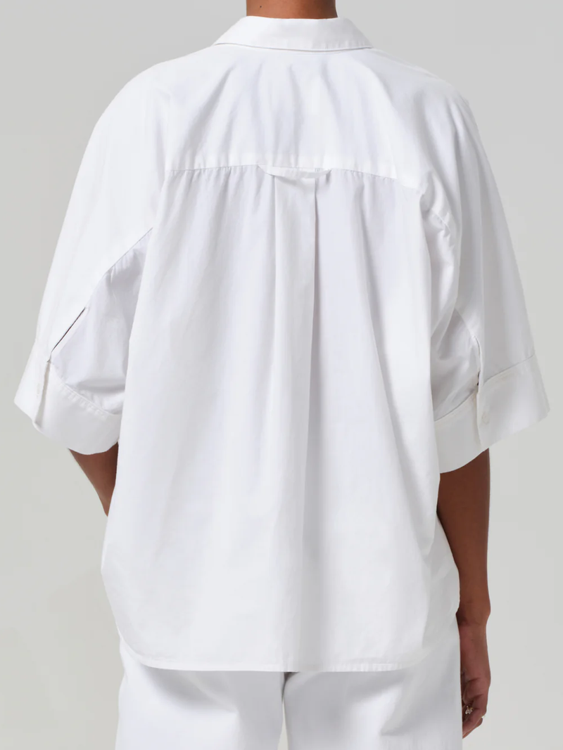 Claire Origami Shirt in Optic White