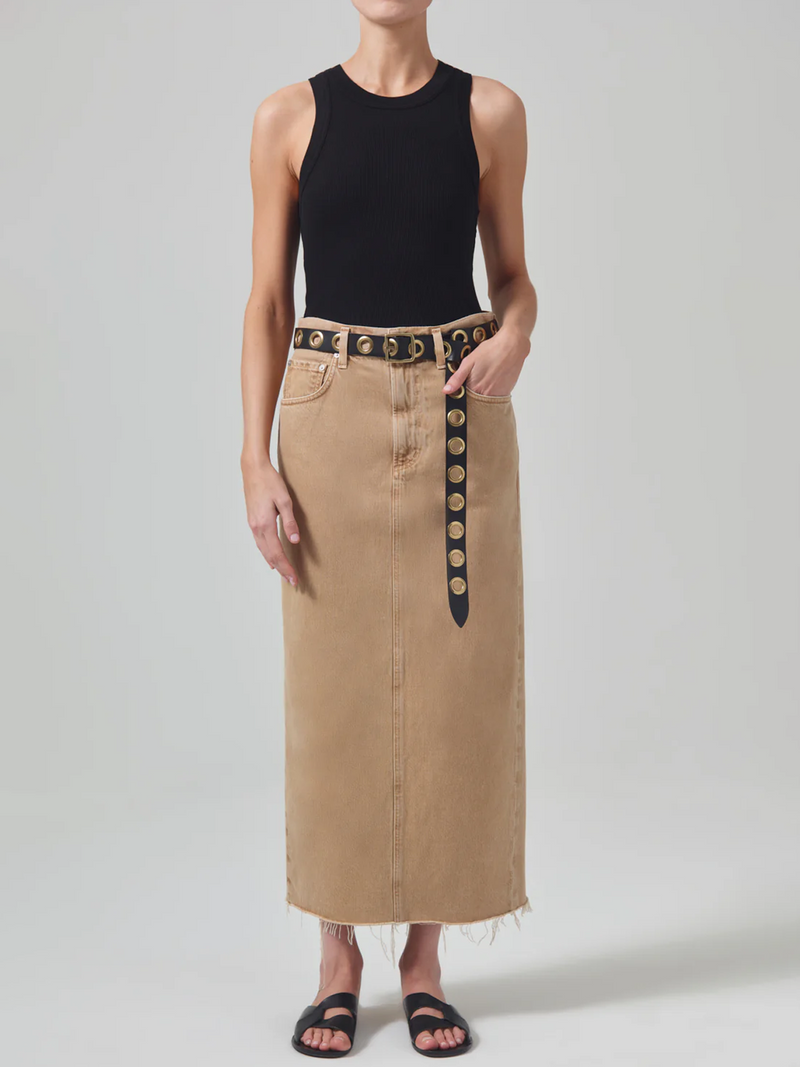 Verona Column Skirt In Seychelles