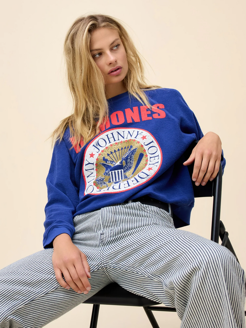 Ramones Gold Seal Reverse Raglan Sweatshirt