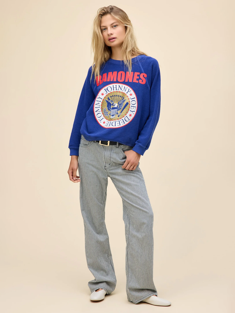 Ramones Gold Seal Reverse Raglan Sweatshirt