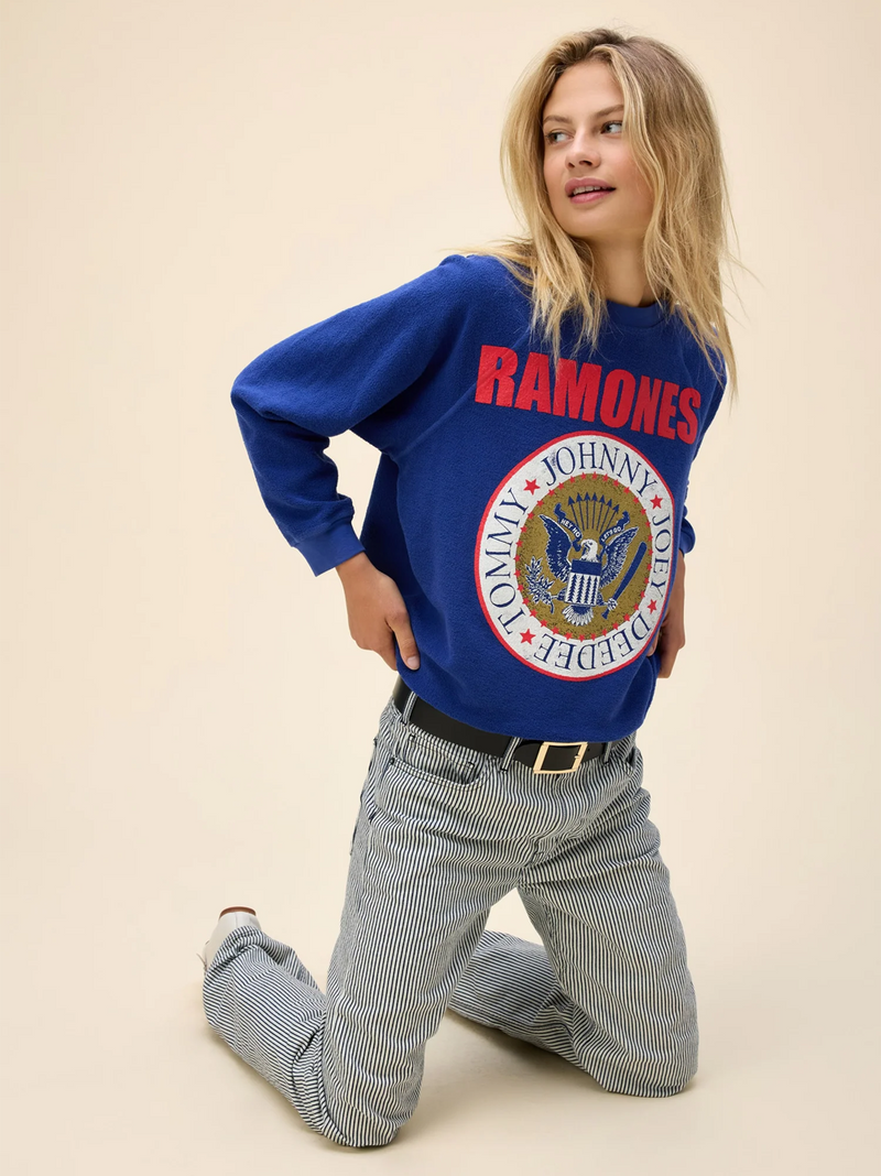 Ramones Gold Seal Reverse Raglan Sweatshirt