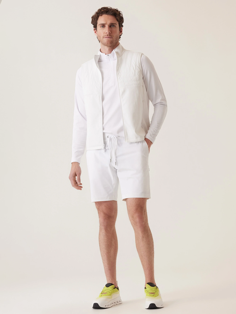 Solarx Short In Nano Nylon Warp Knit White