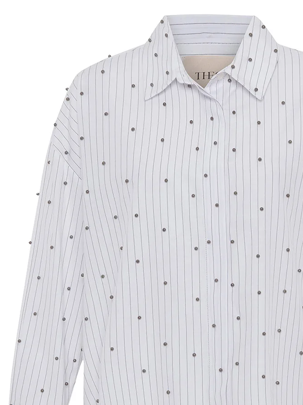 Echo Pearly Shirt in White Gunmetal