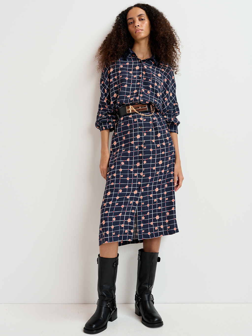 Geptember Sequin Collar Dress