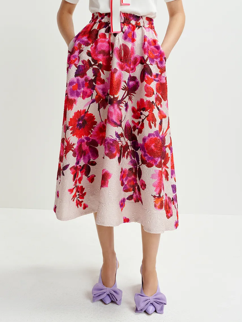 Harbour Floral Midi Skirt