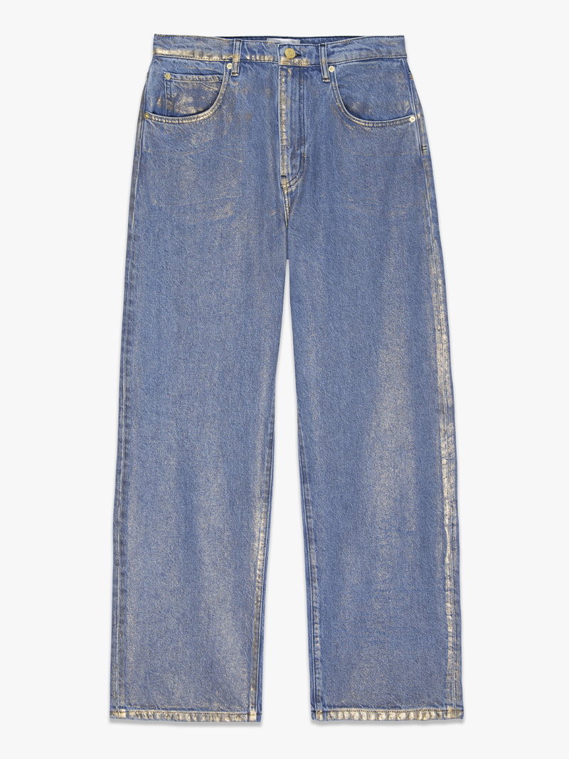 Long Barrel Chrome Coated Jeans