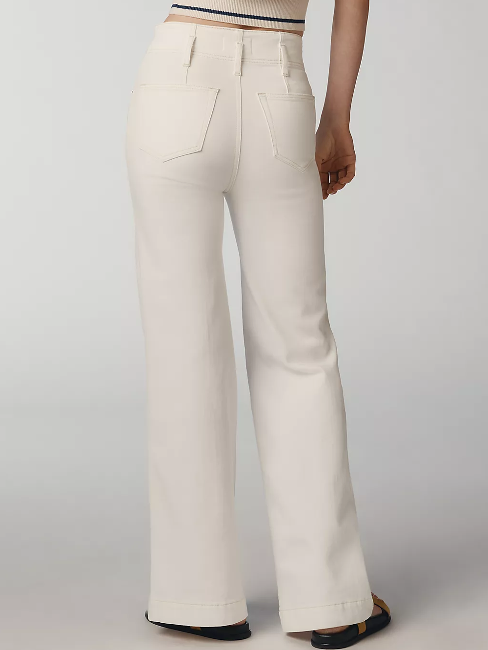 The Seamed Wide Trouser in Au Natural Clean