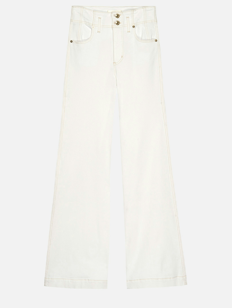 The Seamed Wide Trouser in Au Natural Clean