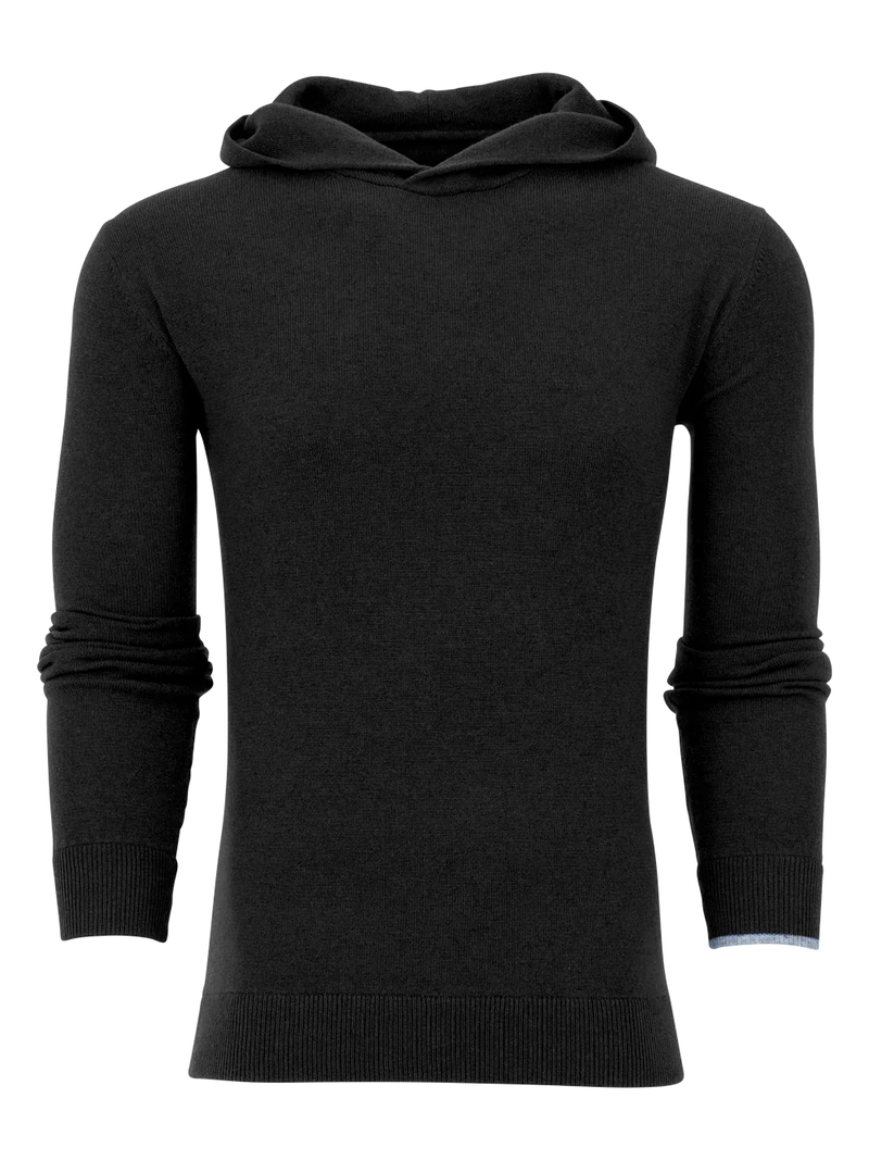 Koko Wool & Cashmere Hoodie in Black