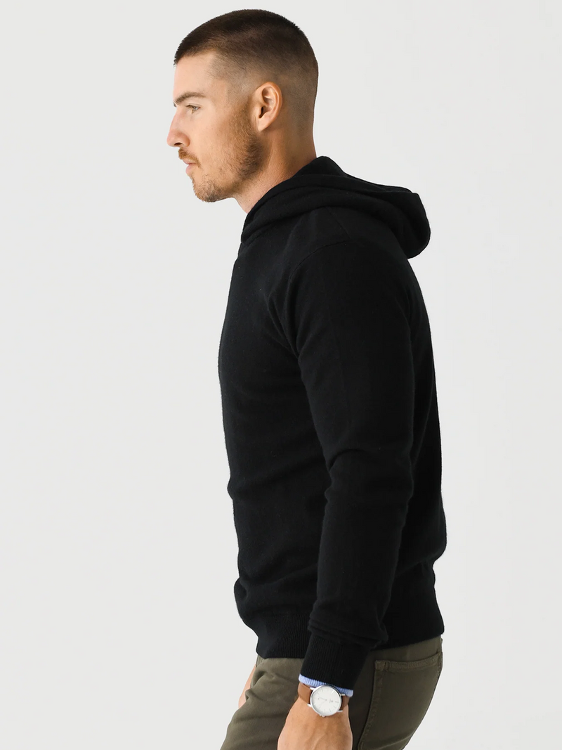 Koko Wool & Cashmere Hoodie in Black