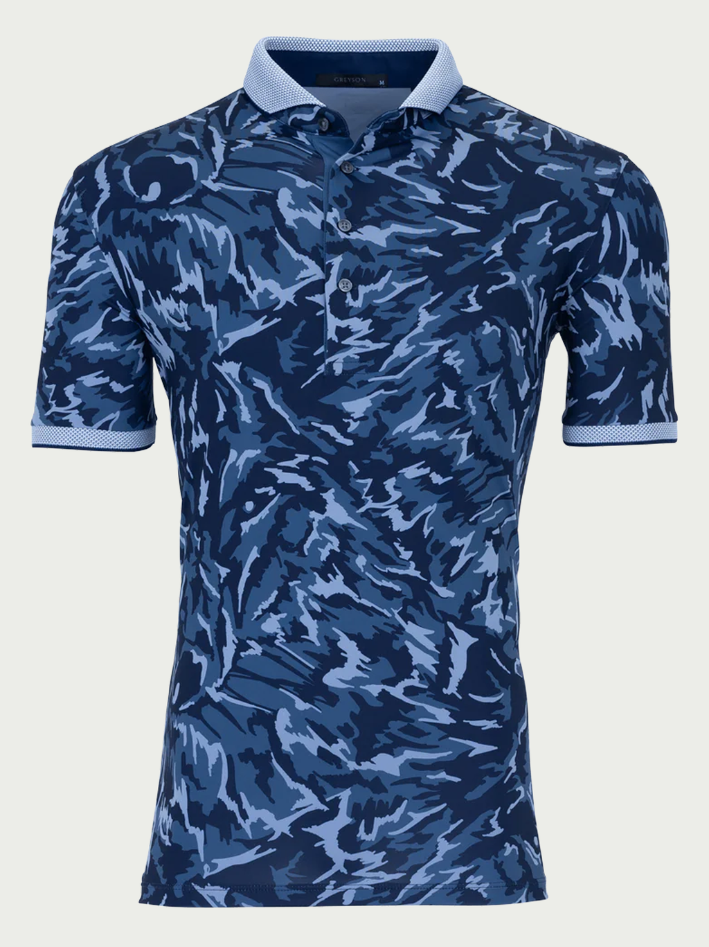 Midas Wolf Camo Polo in Fjord