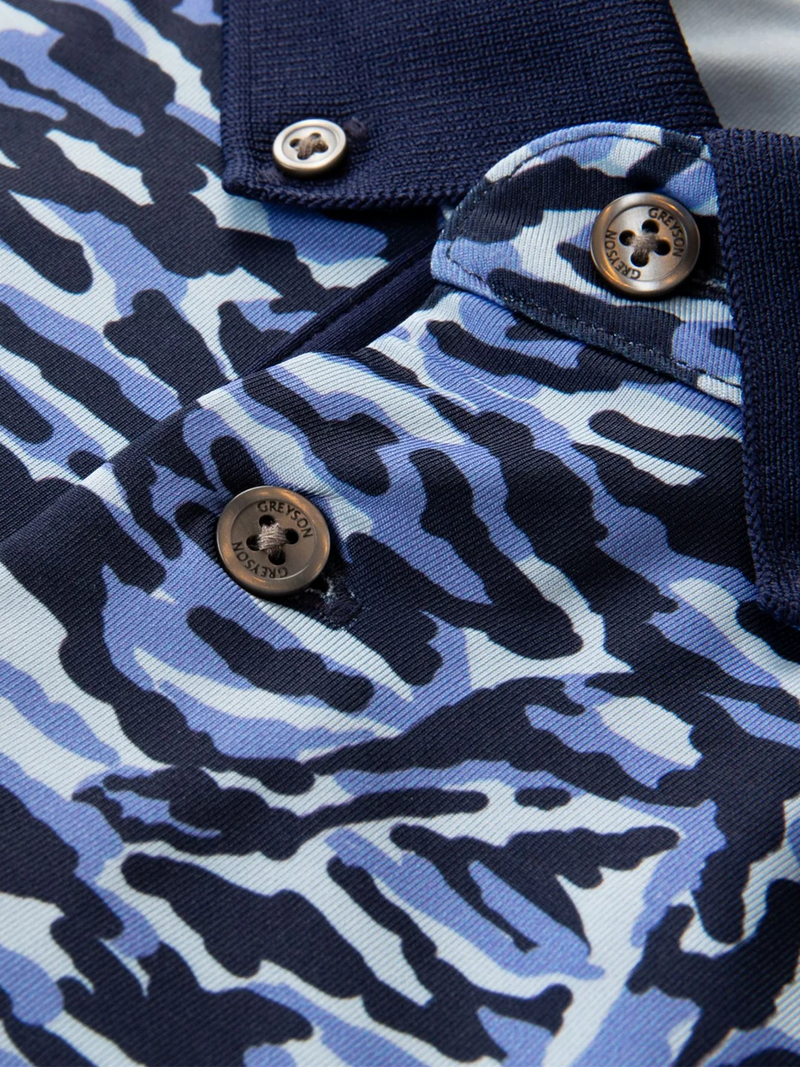 Stalking Wolf Camo Shirt in Wolf Blue