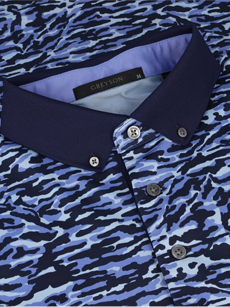 Stalking Wolf Camo Shirt in Wolf Blue