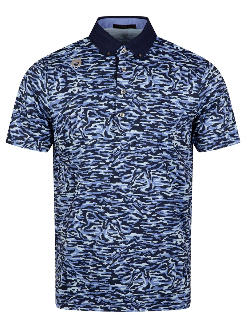 Stalking Wolf Camo Shirt in Wolf Blue