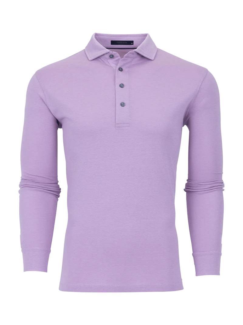 Omaha Long Sleeve Polo in Willowherb