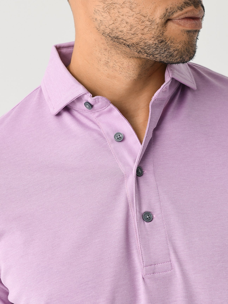 Omaha Long Sleeve Polo in Willowherb