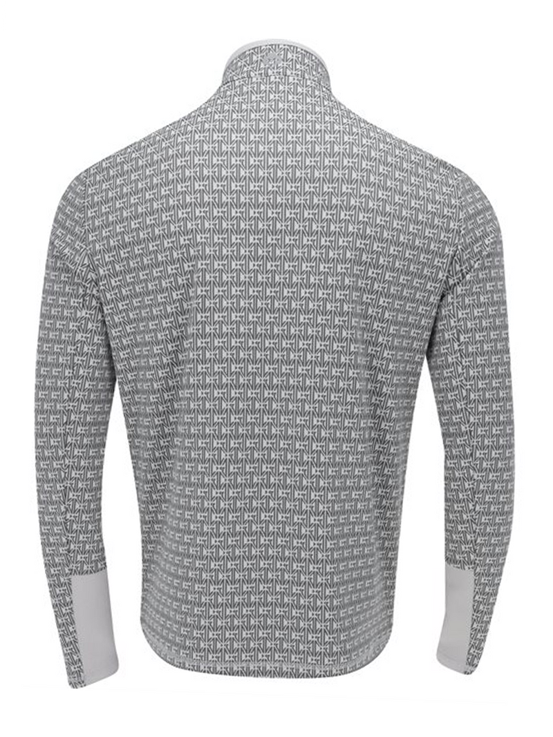 Monogram Jacquard Quarter Zip in Arvon