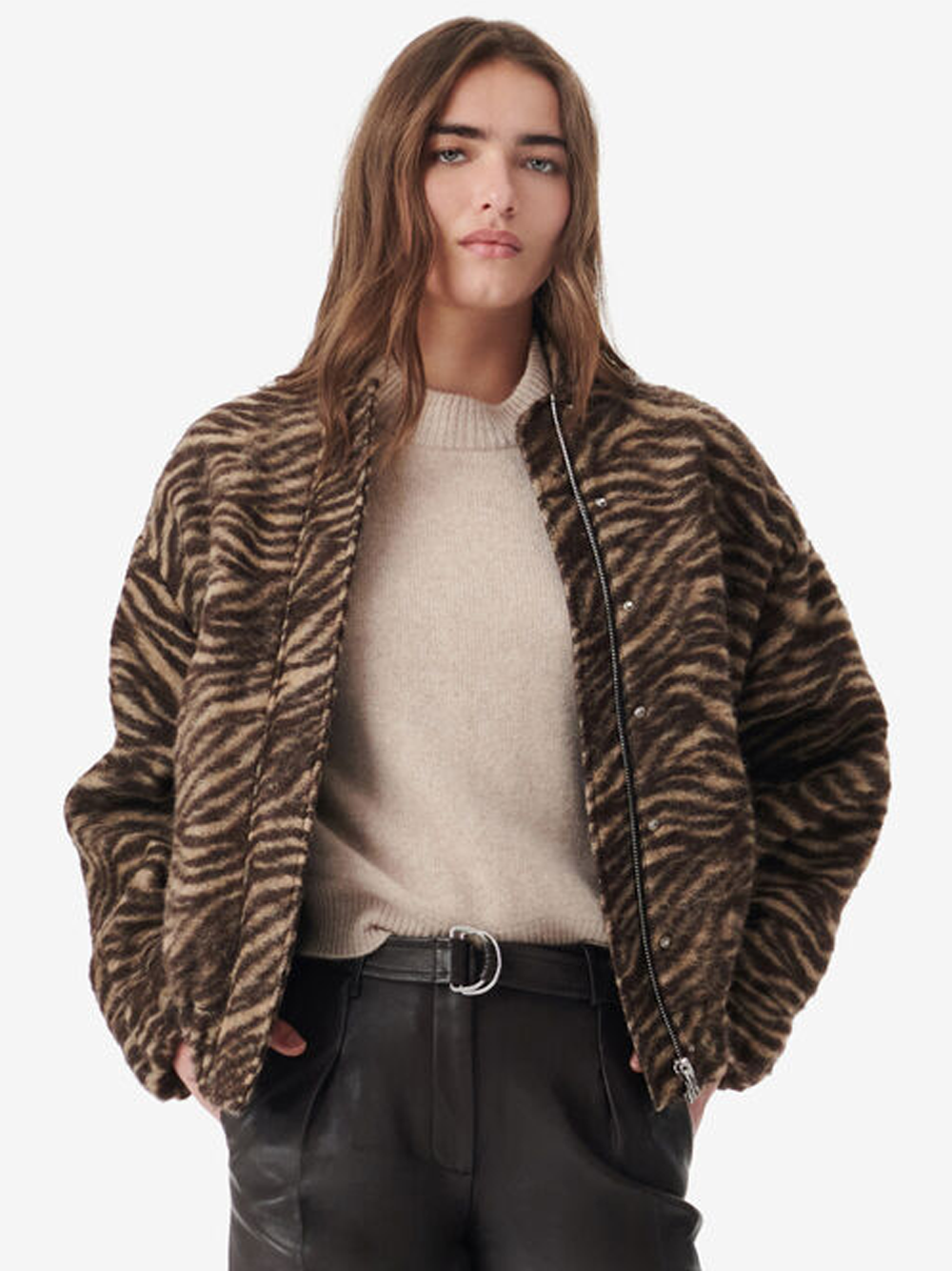 Louane Zebra Print Bomber