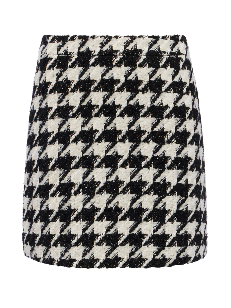 Marseille Houndstooth Mini Skirt