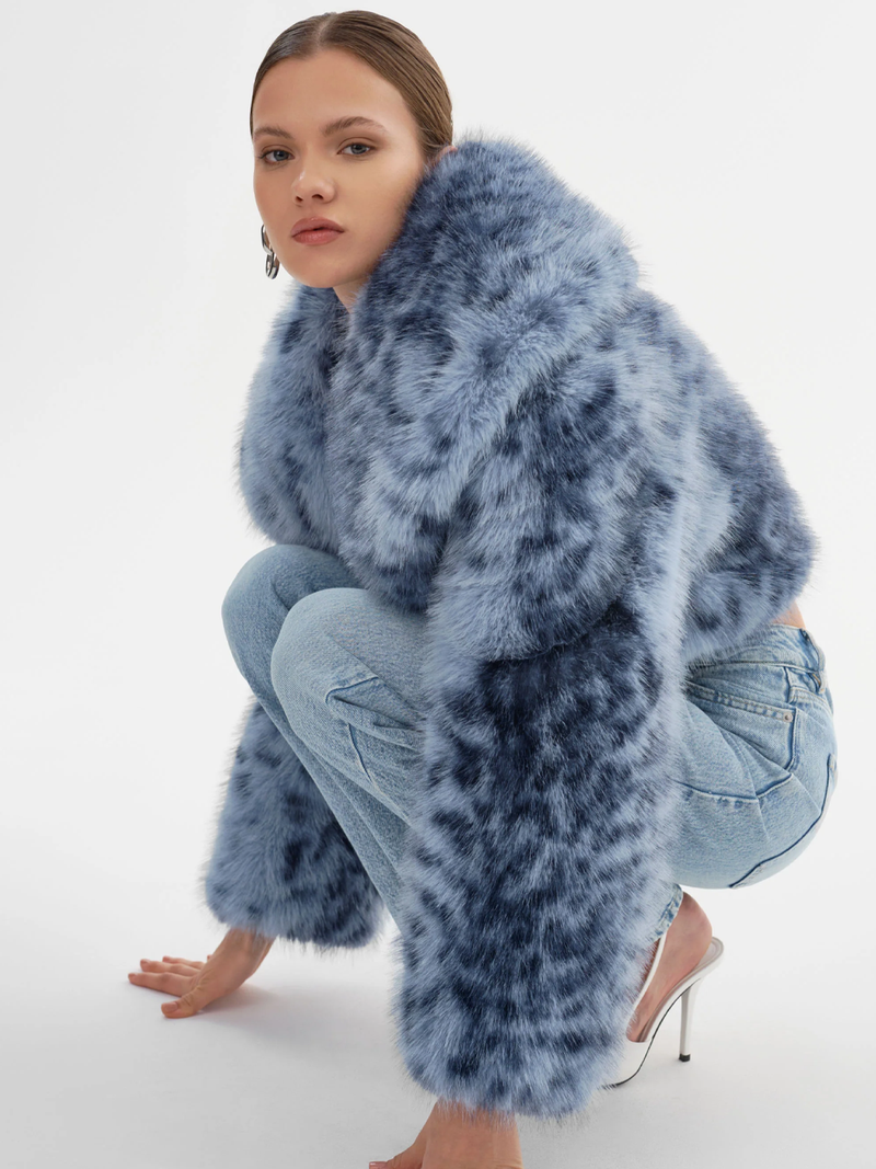 Danika Leopard Faux Fur Jacket