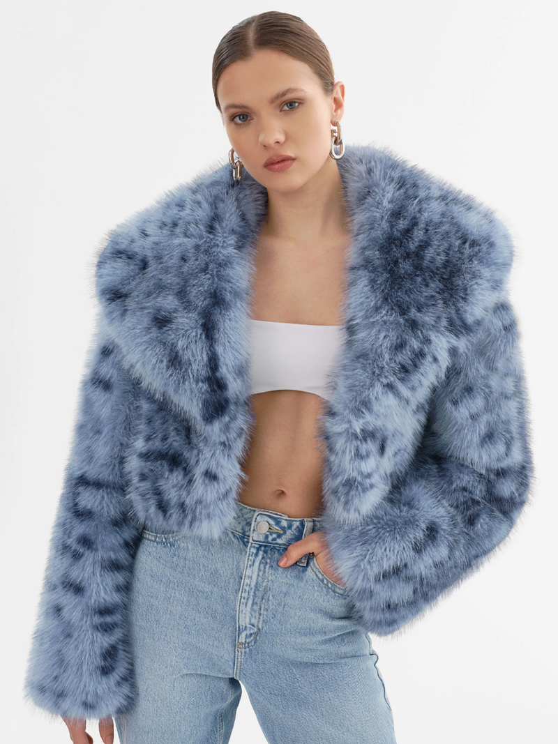 Danika Leopard Faux Fur Jacket