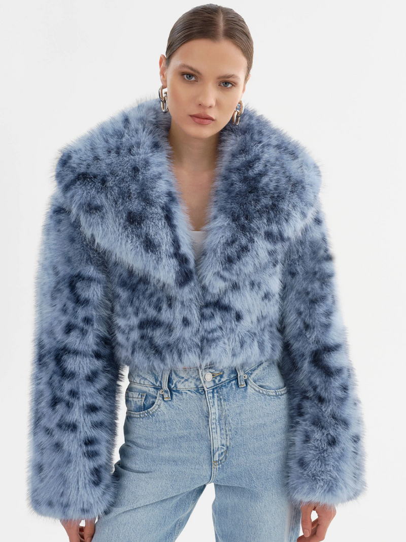 Danika Leopard Faux Fur Jacket