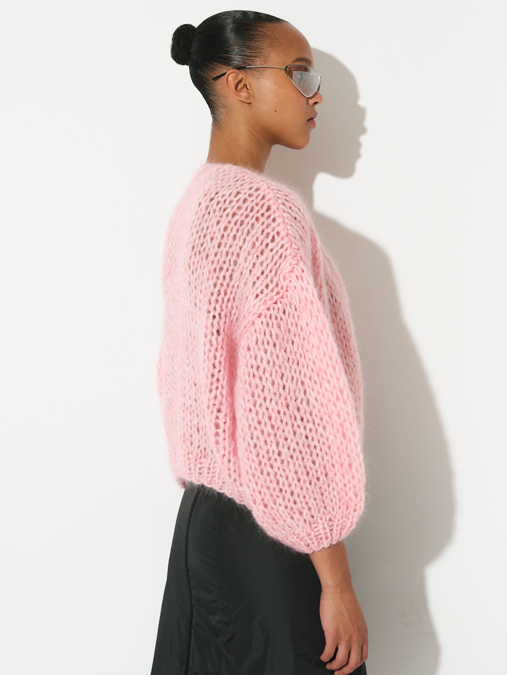 Rose Mohair Bomber Cardigan