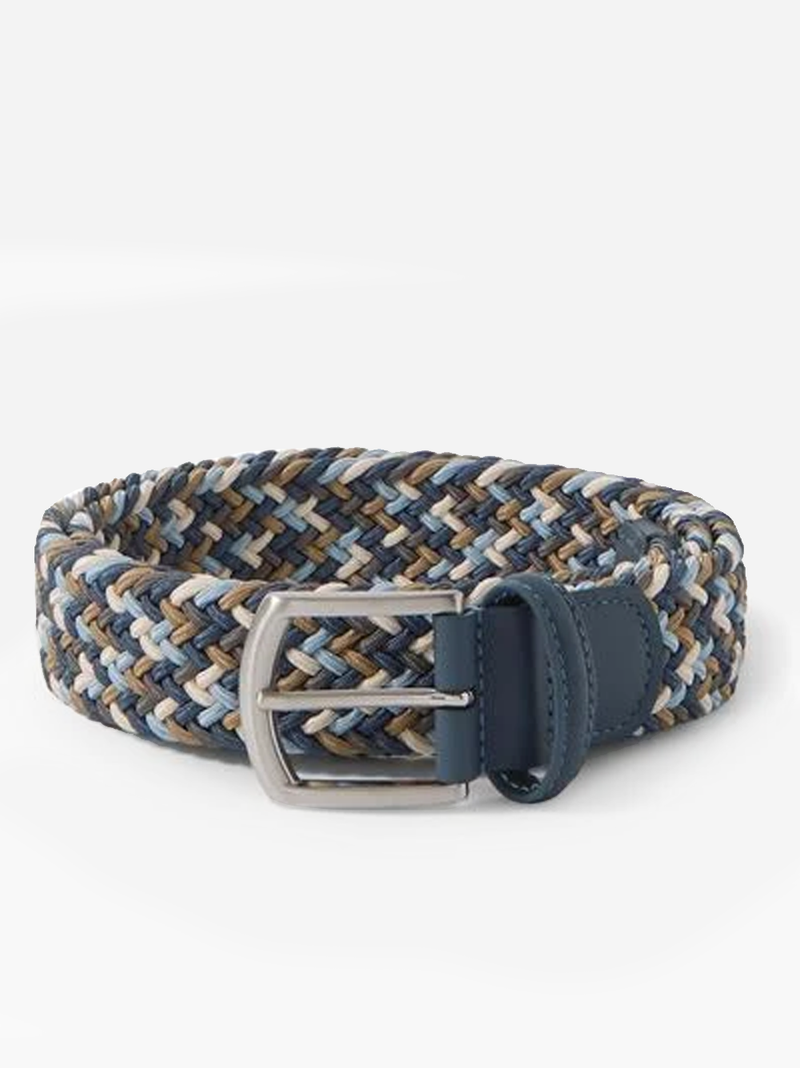 Braided Belt in Grey Multi