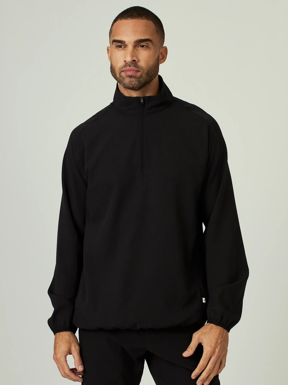 Oxygenate Quarter-Zip Pullover in Black