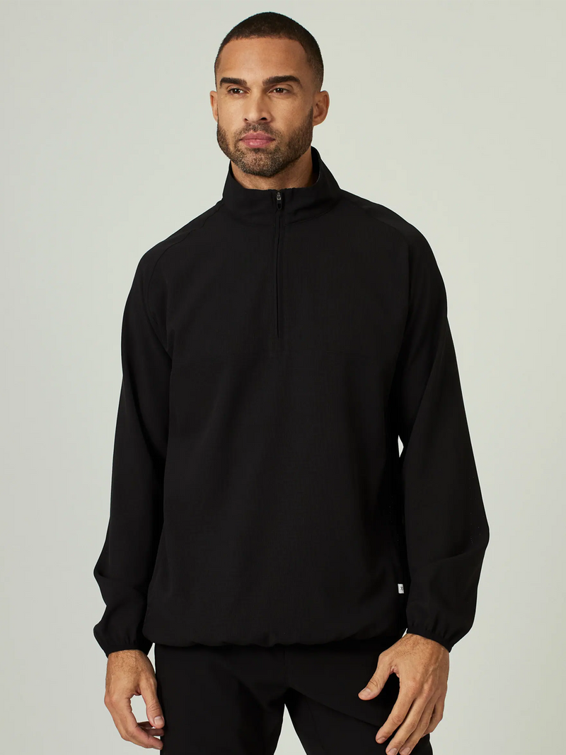 Oxygenate Quarter-Zip Pullover in Black