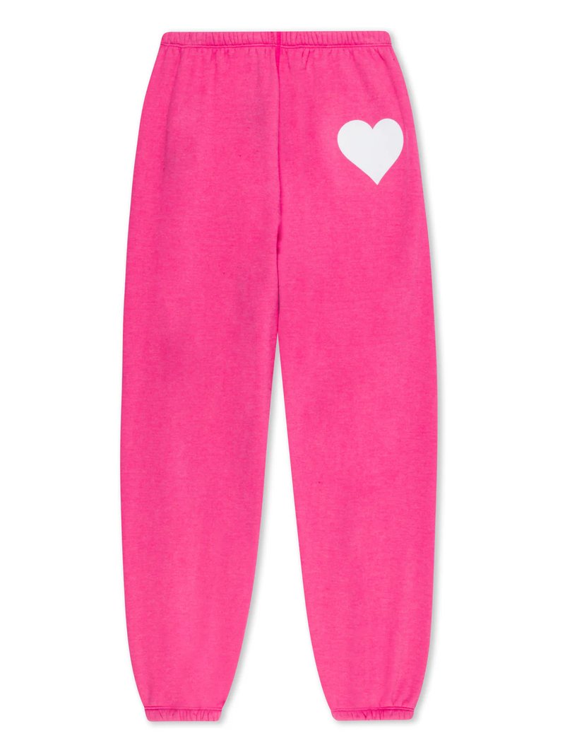 Hot Pink Heart Sweatpant