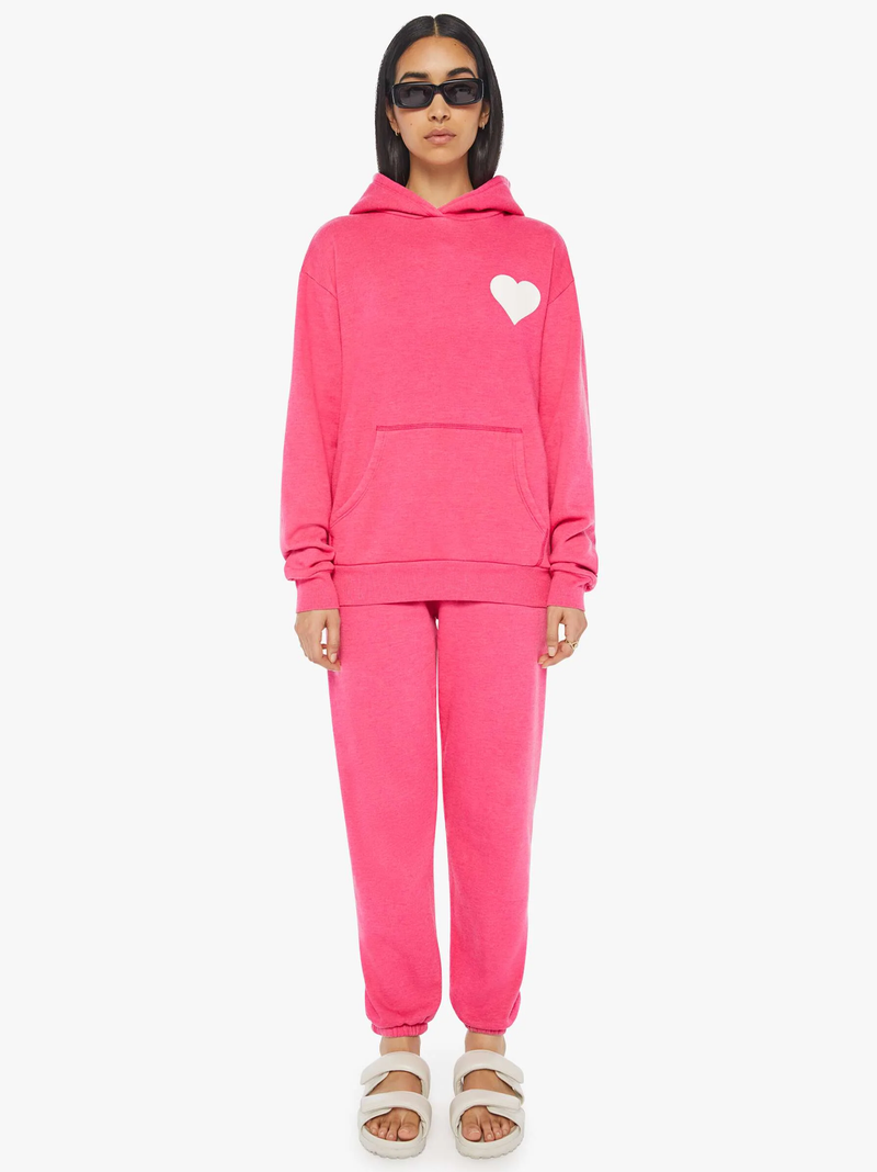 Hot Pink Shrunken Heart Hoodie