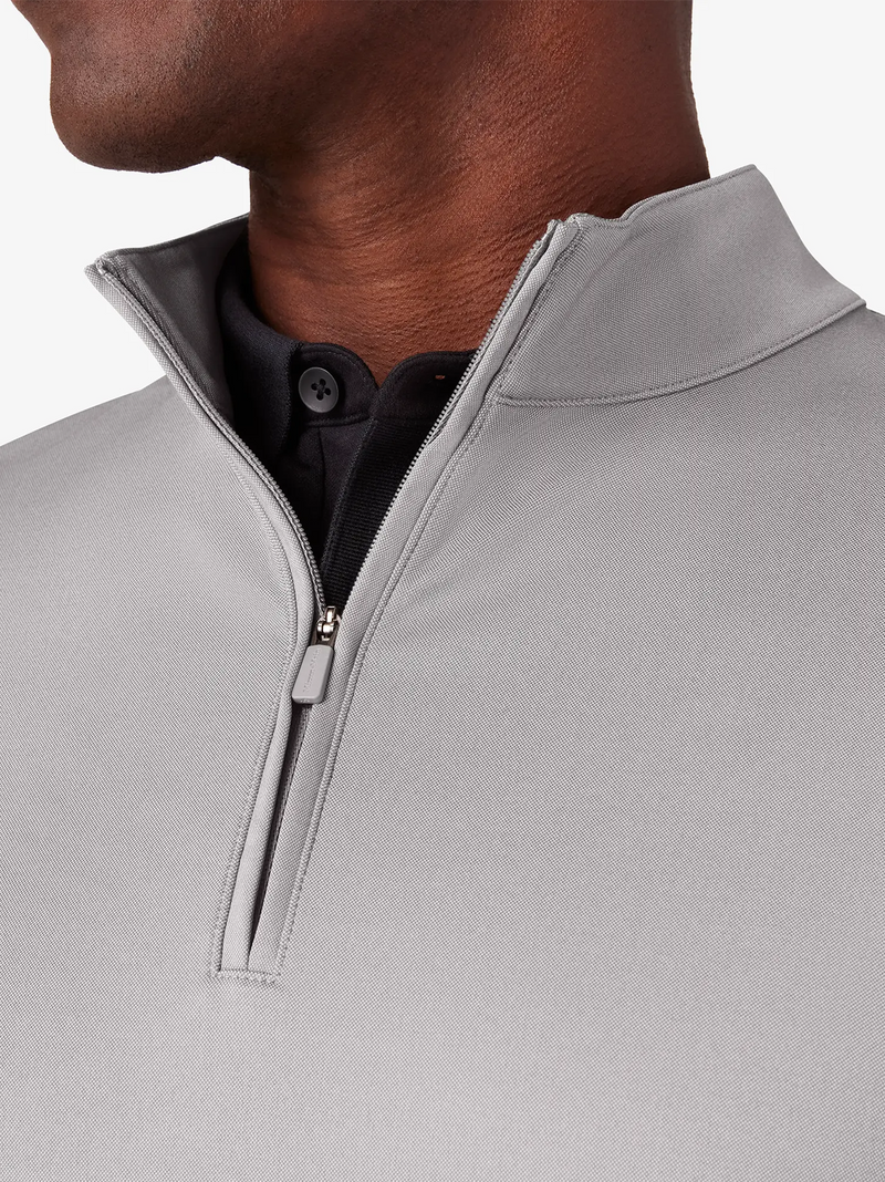 Keeton Quarter Zip in Nickel Heather