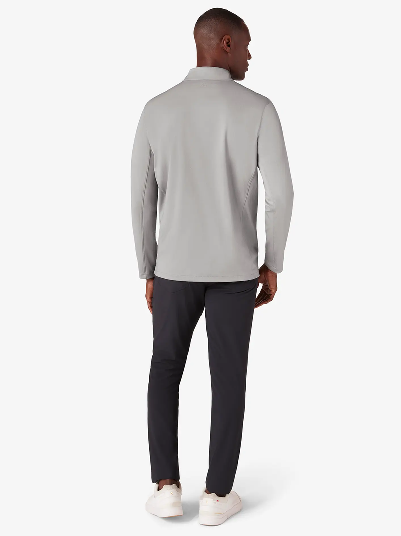 Keeton Quarter Zip in Nickel Heather