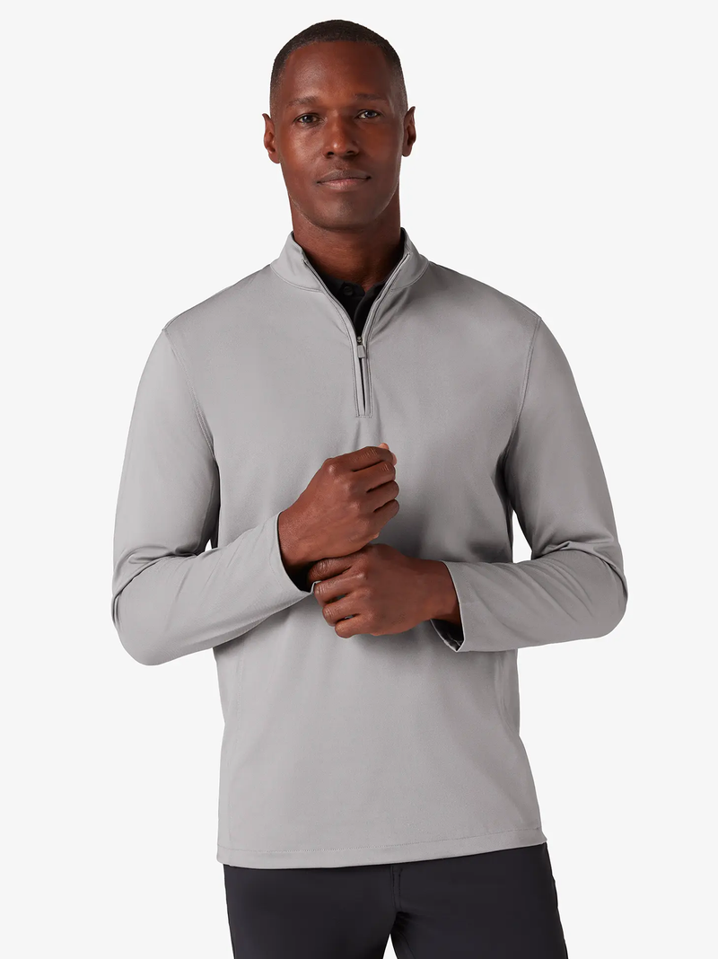 Keeton Quarter Zip in Nickel Heather