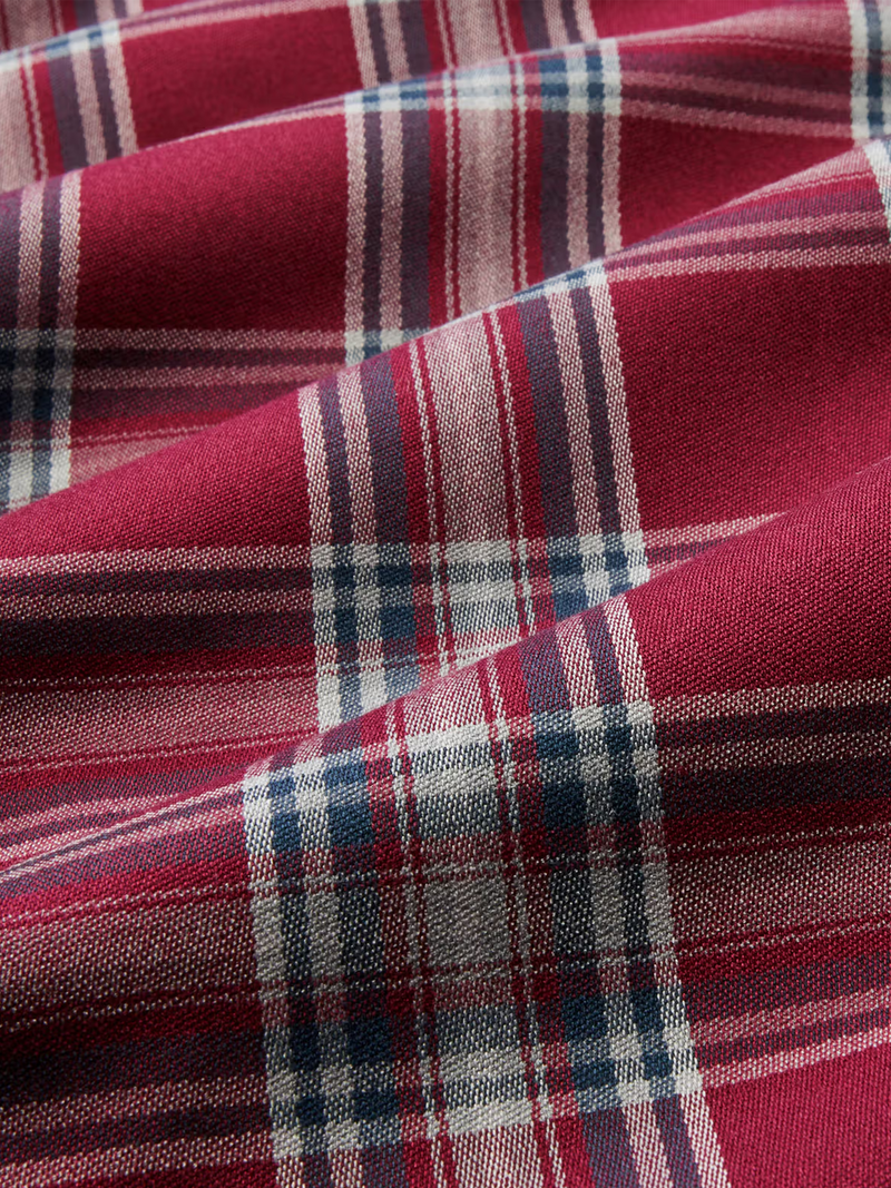 City Flannel Twill in Garnet Thomas Plaid