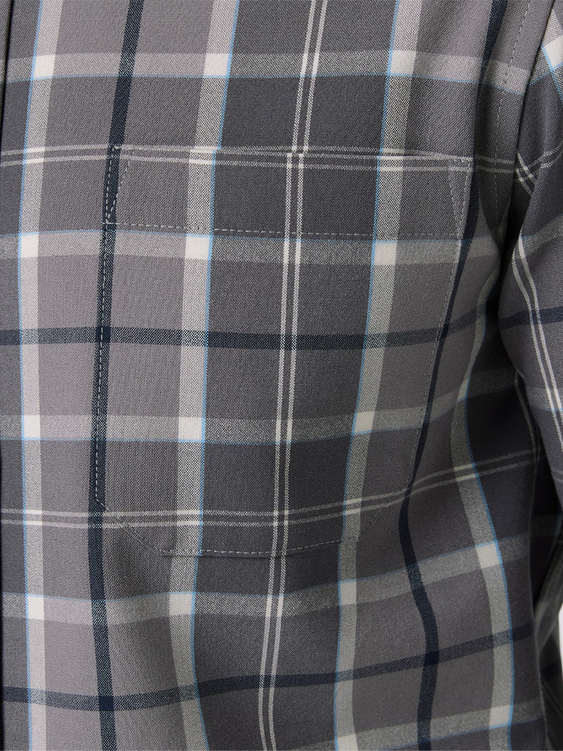 City Flannel in Pewter Timothy Plaid