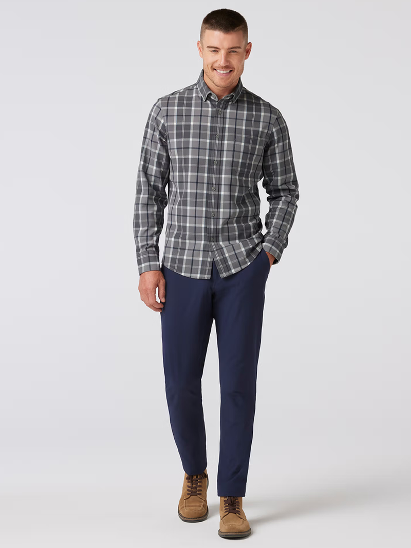 City Flannel in Pewter Timothy Plaid