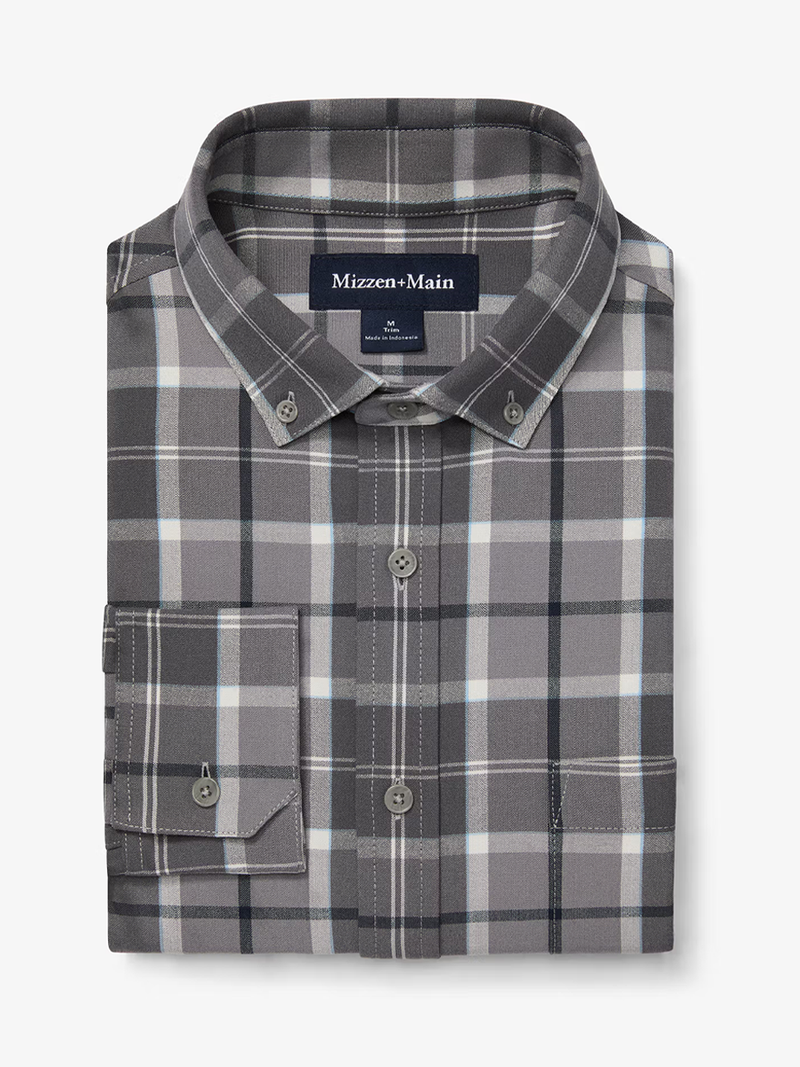 City Flannel in Pewter Timothy Plaid