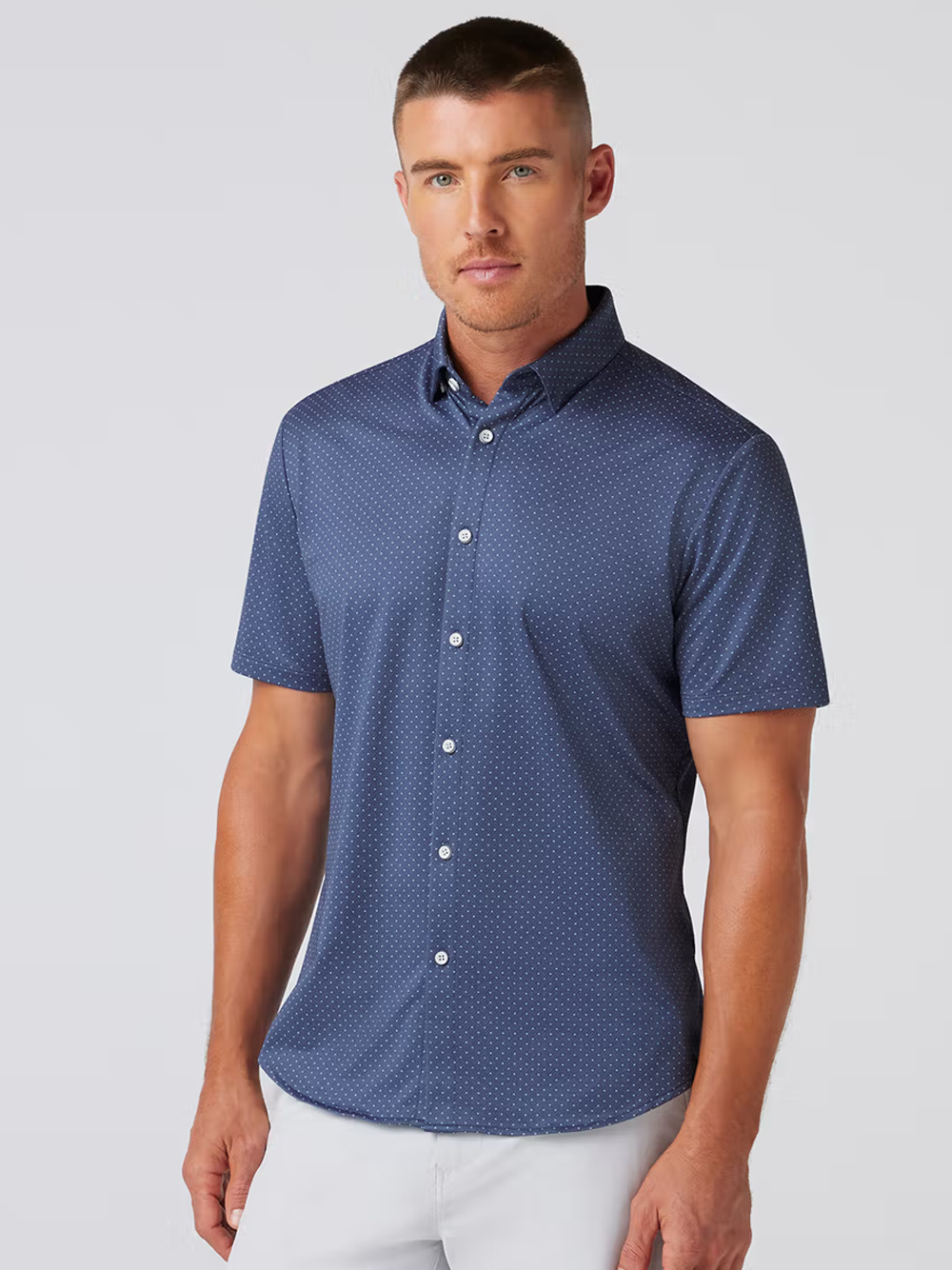 Halyard Short Sleeve in Coastal Fjord Dot