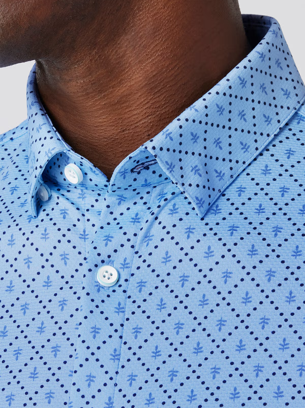 Halyard Short Sleeve in Light Blue Diamond