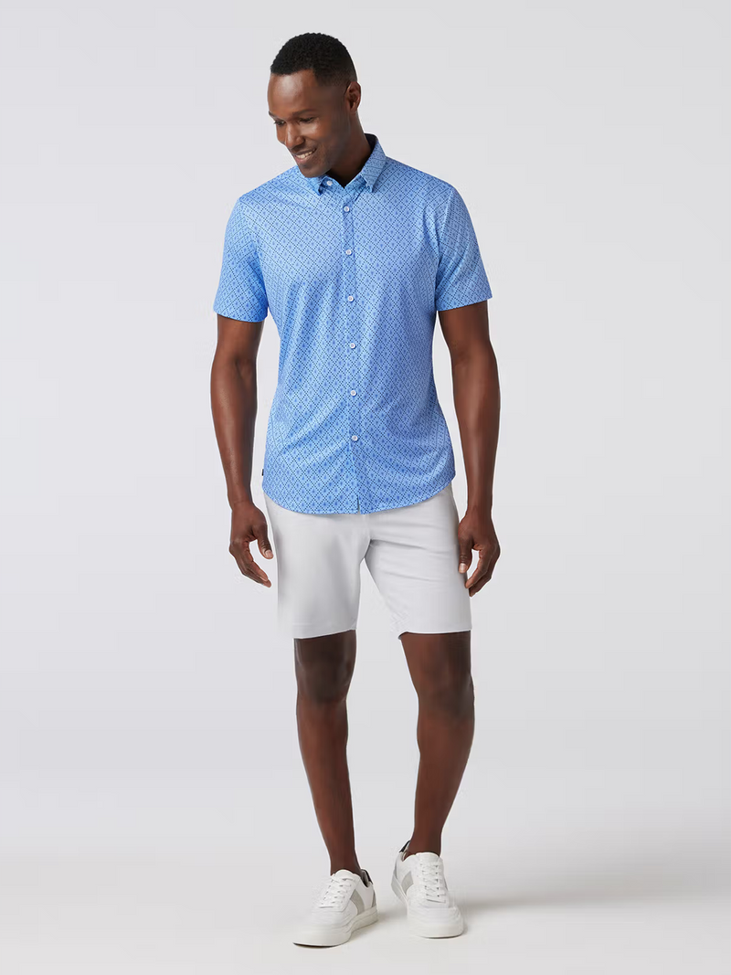 Halyard Short Sleeve in Light Blue Diamond