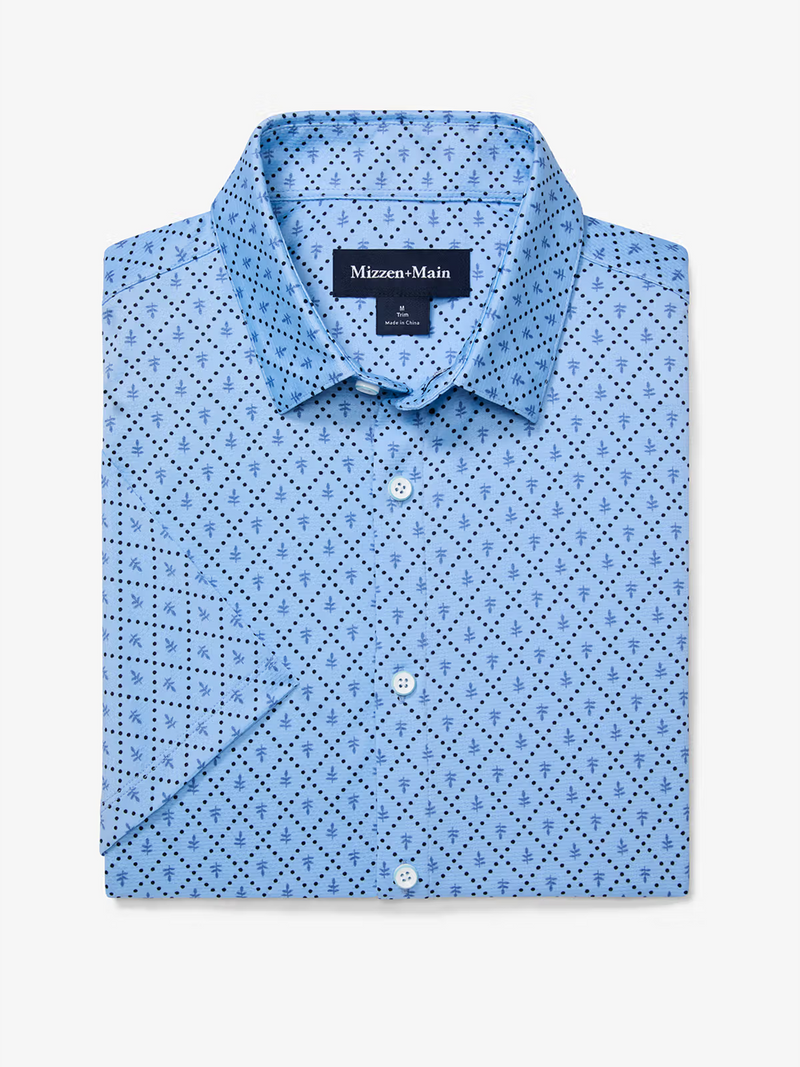 Halyard Short Sleeve in Light Blue Diamond