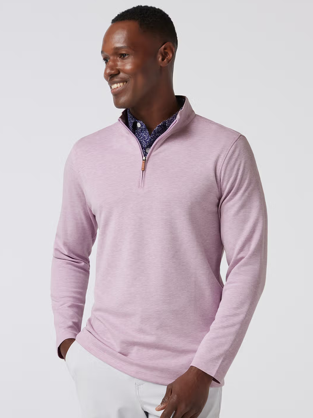 KPI Quarter Zip in Orchid Heather