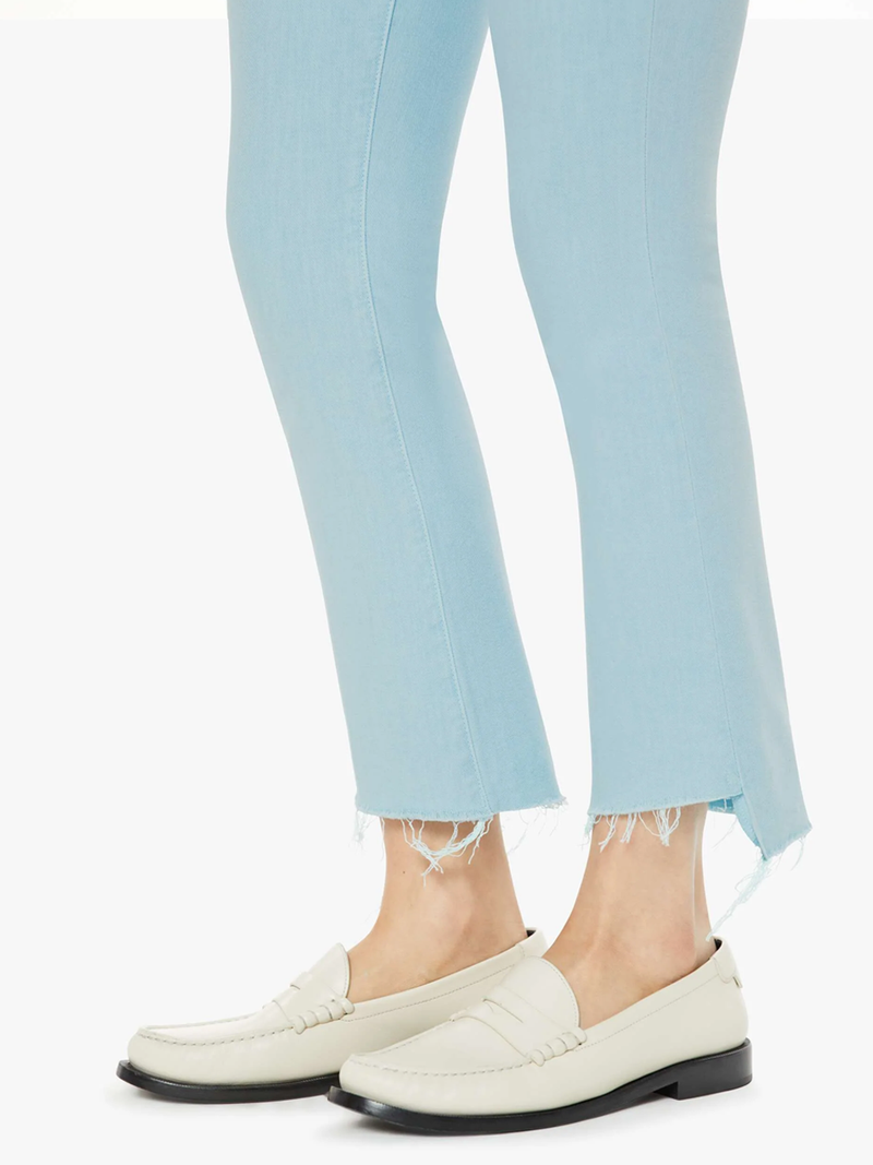 The Insider Crop Step Fray in Blue Glow