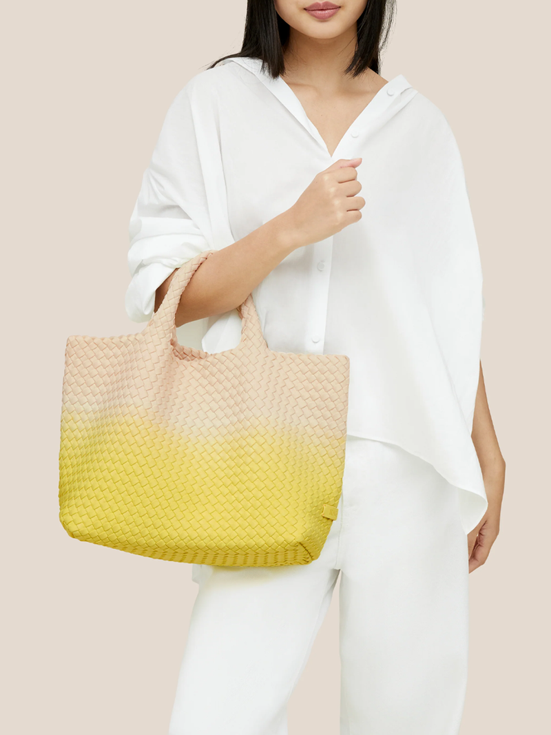 St. Barths Medium Tote Dip Dyed in Ginko