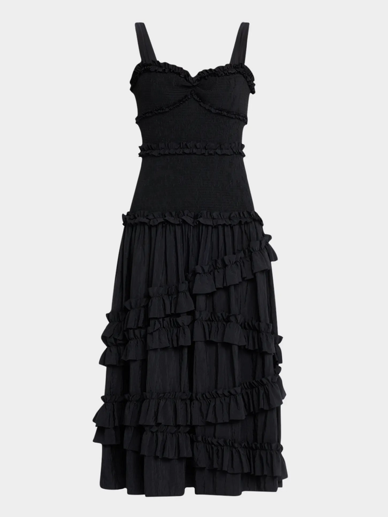 Ordina Ruffle Midi Dress