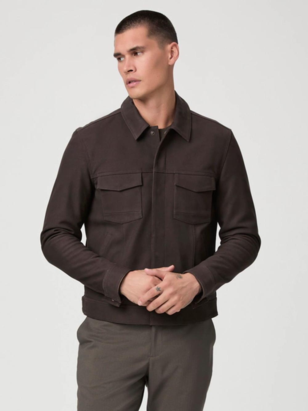 Pedro Leather Jacket in Dark Chocolate